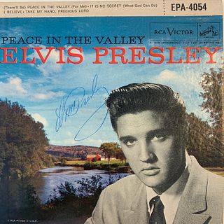 Elvis Presley Peace In The Valley signed 45