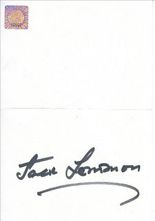 Jack Lemmon signed hand drawn Christmas Card