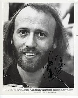 Maurice Gibb signed Bee Gees photo