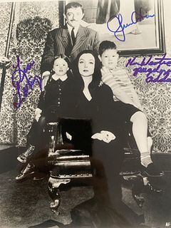 The Addams Family cast signed photo