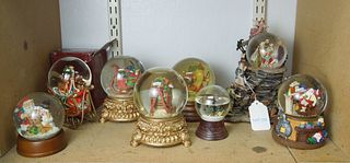 Collection of Christmas Snow Globes.