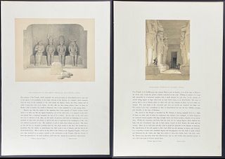 David Roberts - PAIR of Folio Lithographs of Nubian Temples