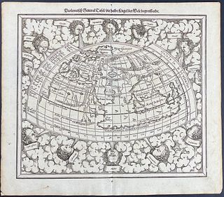 Munster, pub. 1598 - Map of the Known or Ancient World (Eastern Hemisphere)