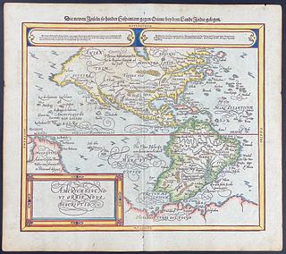 Munster, pub. 1598 - Map of the Americas