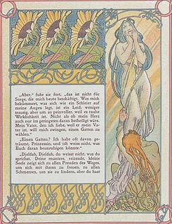 Mucha - Ornate Illustration (Image to front and Verso)