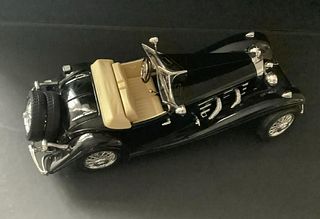 BURAGO BLACK 10 INCH ROADSTER VEHICLE 1936 MADE IN ITALY 