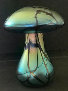 MAYAUEL WARD SIGNED Blue Iridescent Mushroom