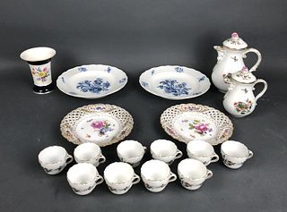 A Group of Meissen Porcelain Articles