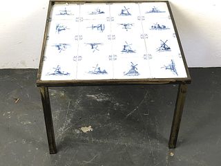 Delft Style Tile Top Low Table