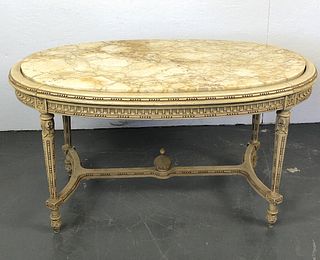 A Louis XVl Style Marbletop Low Table.