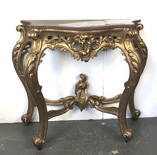 Marbletop Giltwood Console