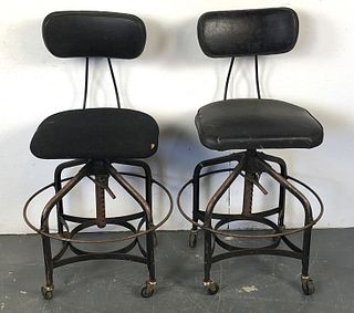 A Pair of Toledo Industrial Stools