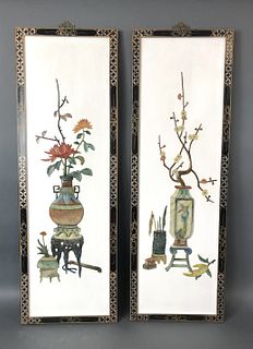 Asian Wall Decor - Vases and Flowers