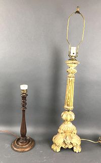 2 Wooden Lamps