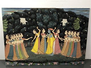 Indian Painting on Fabric of Ceremony