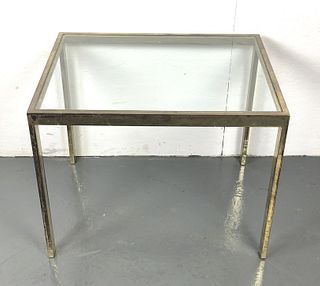 Contemporary Gold Tone Side Table