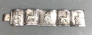 Peruvian Sterling Silver Story Time Bracelet