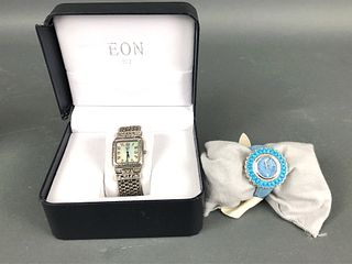 Sterling & Metal Eon Watch