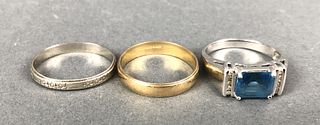 Two 14K Gold Wedding Bands