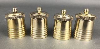 A Set of Christofle Gold Plated Pepper Grinders