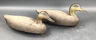 A Pair of Wooden Decoy Ducks