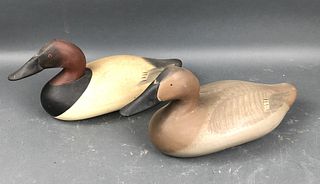 2 Painted Duck Decoys