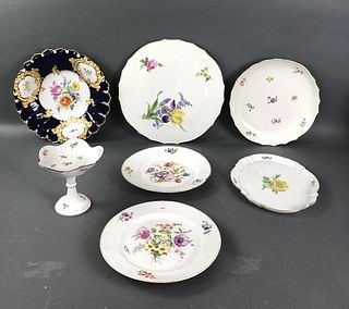 7 Pieces of Meissen Porcelain Table Articles