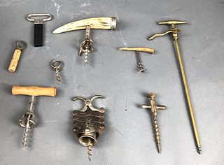 Group of Corkscrews & Wine Tap & Champagne Tap