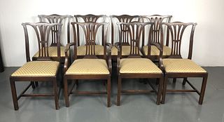 Set of 8 Georgian Style Mahogany Dining Chairs