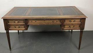Louis the XVl Style Mahogany Leathertop Desk
