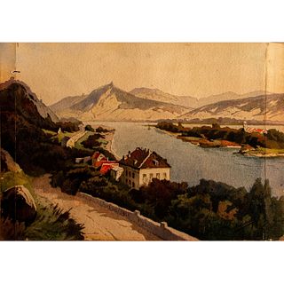 H. Herssens Vintage Watercolor Painting
