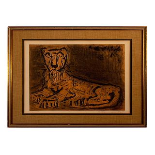 Etienne Ret (American, 1900-1996) Lithograph Tiger