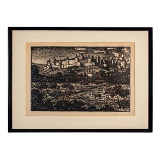 A.A. Rouquet Limited Edition Etching View Of A Castle