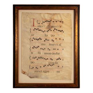 Medieval 16th C. Antiphony Music Sheet