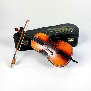 Miniature Violin with case, Artist Signed