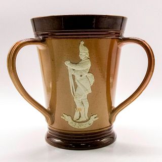Royal Doulton Lambeth Stoneware Three Handled Vase Military