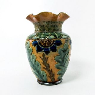 Doulton Lambeth Stoneware Vase, Liverpool 1886