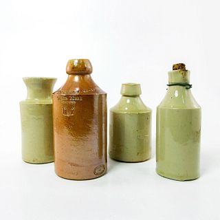 4pc Vintage Doulton Lambeth Stoneware bottles