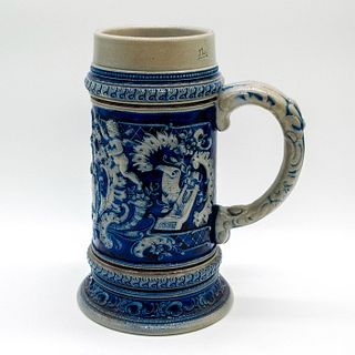 Vintage Gerz 1L. Pottery Stein, Drinker at Beer Barrel