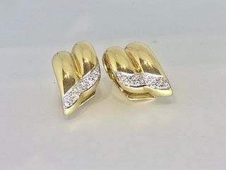 DIAMOND AND GOLD EARCLIP