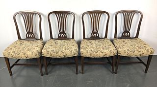 Set of 4 Georgian Mahogany Dining Chairs