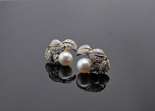 PEARL AND DIAMOND YELLOW GOLD RING