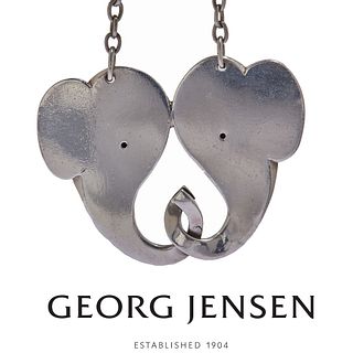 GEORG JENSEN, ELEPHANT PENDANT NECKLACE
