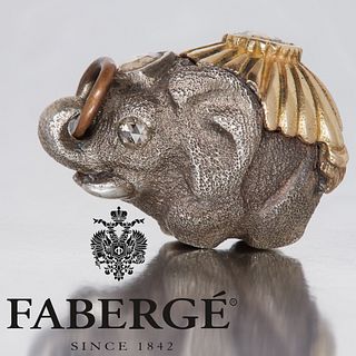 FABERGE, DIAMOND ELEPHANT PENDANT