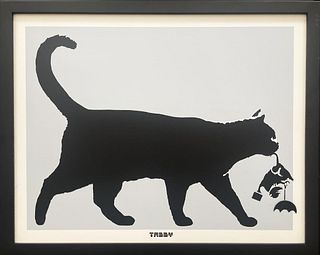 Tabby - Cat vs Banksy Umbrella Rat