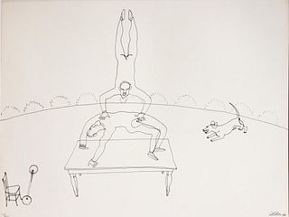 Alexander Calder (after) - Untitled (Balancing Act) from "16 Circus Drawings"