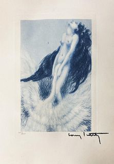 Louis Icart - Untitled XVI from "Leda and the Swan"