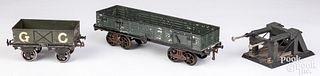Bing gauge three coal wagon, with trap door sides