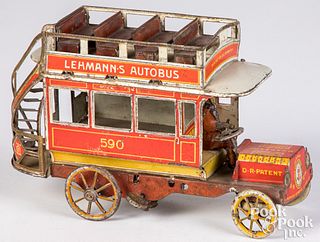 Lithographed tin wind-up Lehmann's Autobus