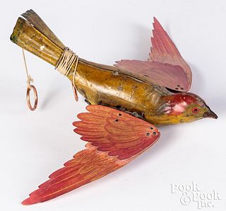 Lehmann painted tin flying bird